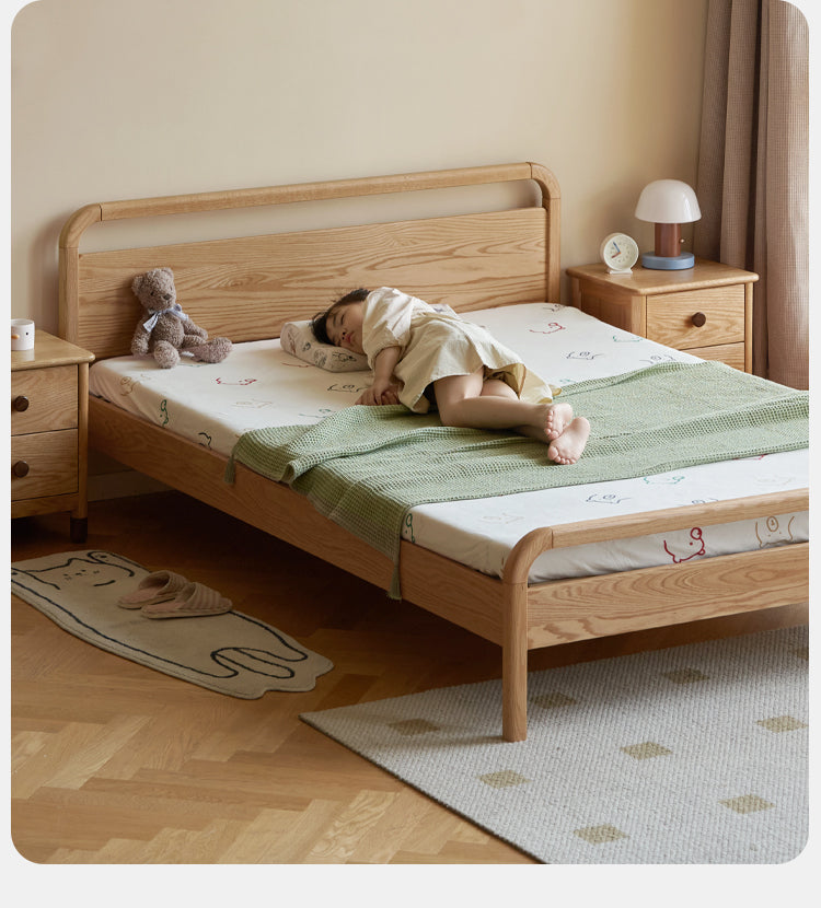 Oak Solid Wood Children's Single Bed