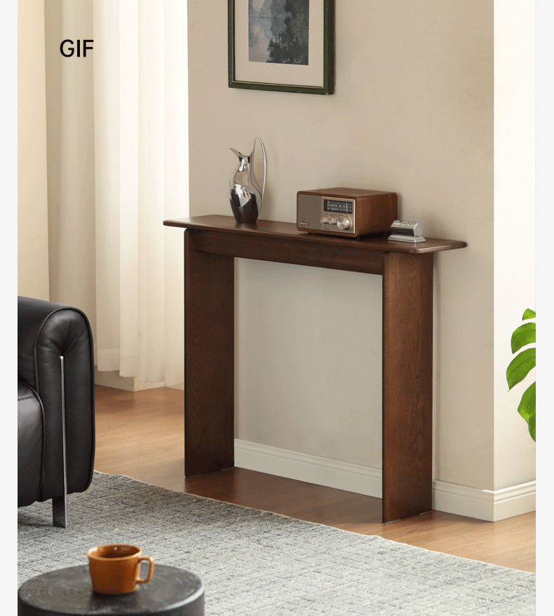 Oak Solid Wood Extra Narrow Entrance Table
