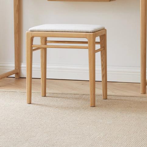 Ash solid wood Nordic soft makeup stool