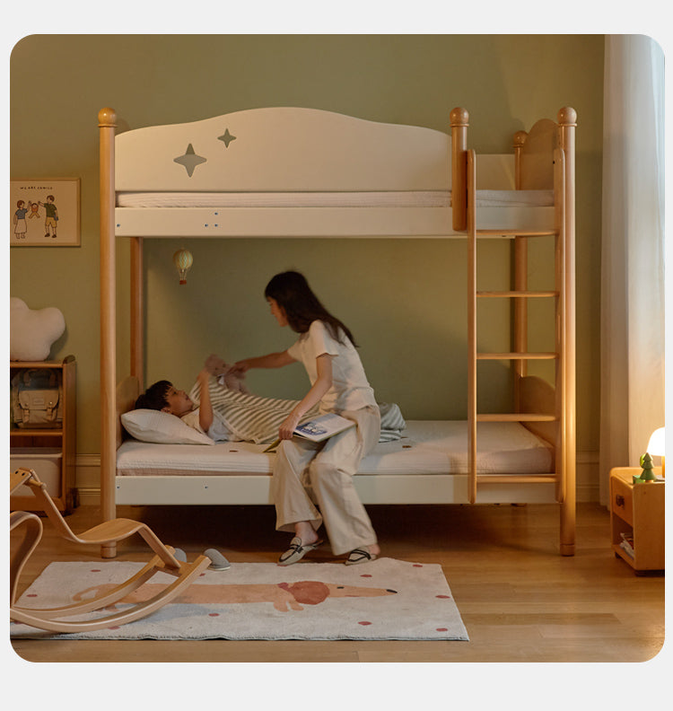 European Beech solid wood children's bunk bed.