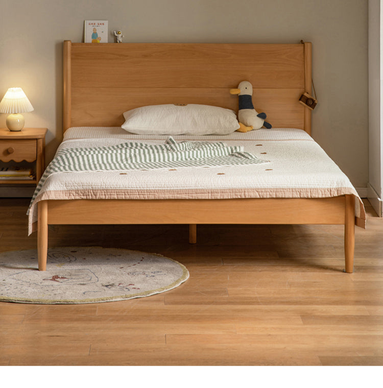 Beech, Oak Solid Wood Children's Soft Single Bed