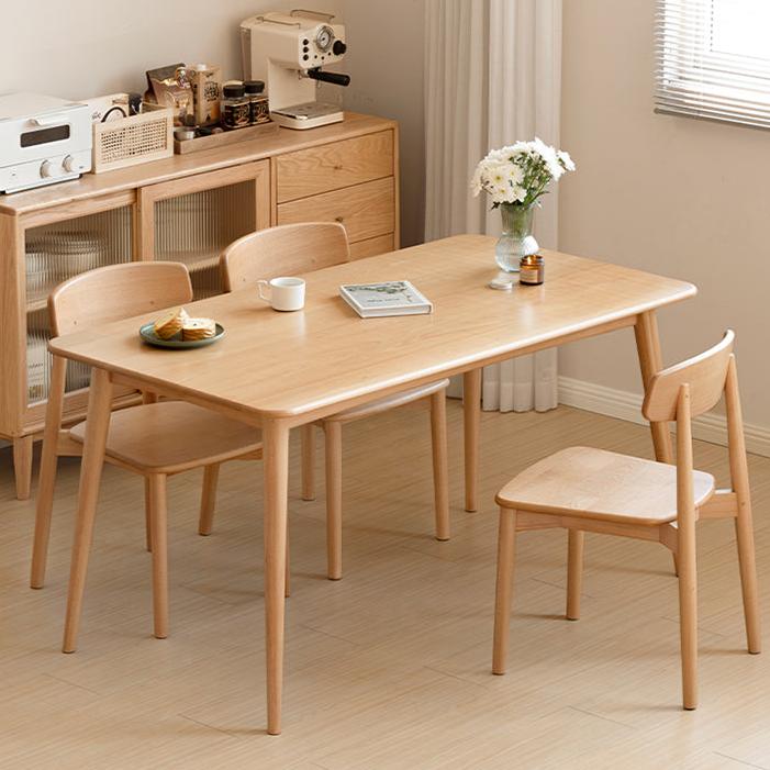 European beech solid wood modern dining table