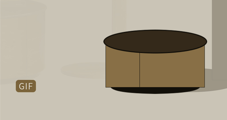 North American Black Walnut Solid Wood Italian Light Luxury Style Coffee Table