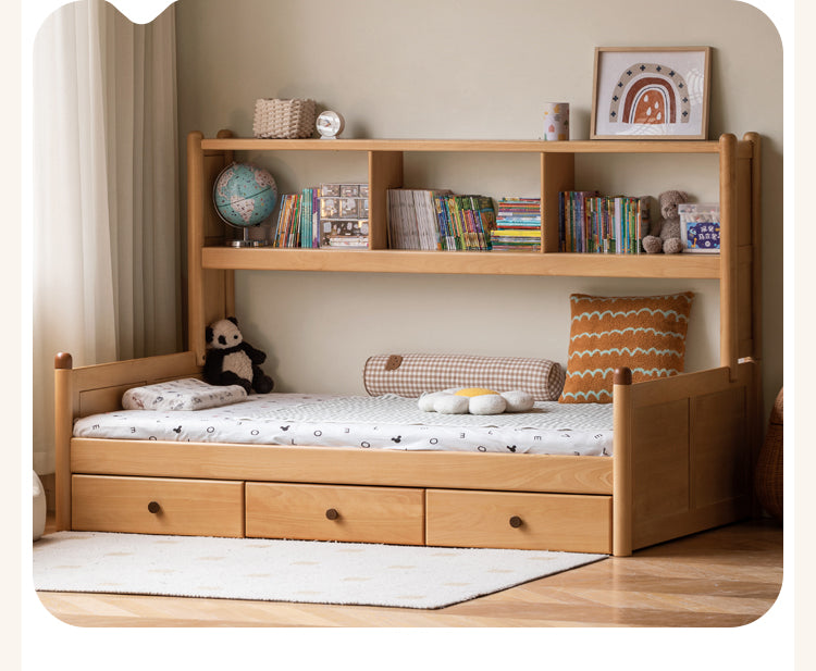 Beech solid wood children's multifunctional bed