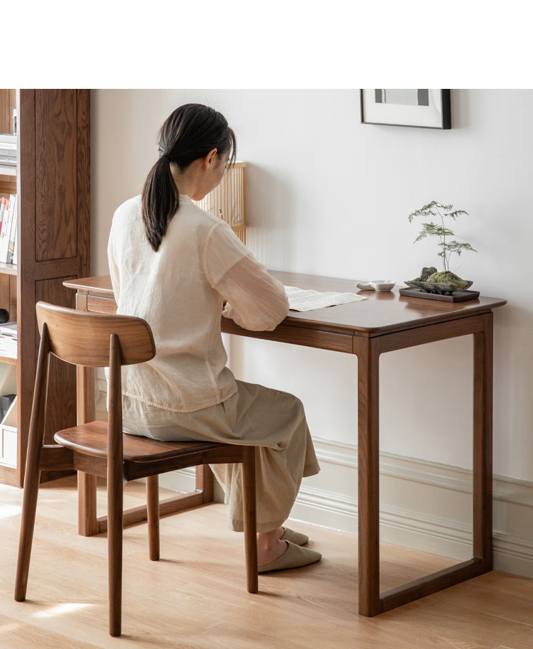 Black Walnut Solid Wood Writing Desk