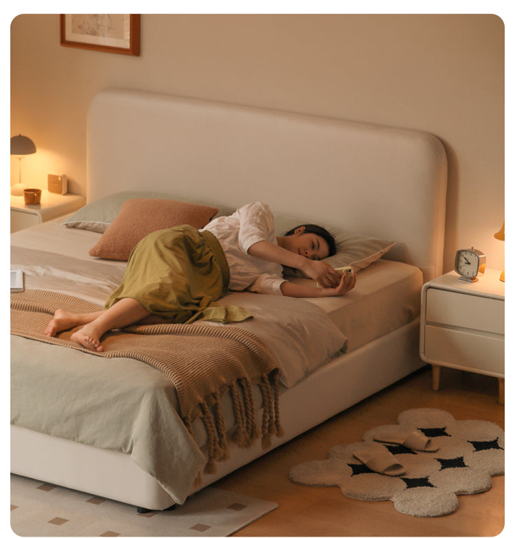 Floor-standing soft bed Cream Style Technology Cloth<