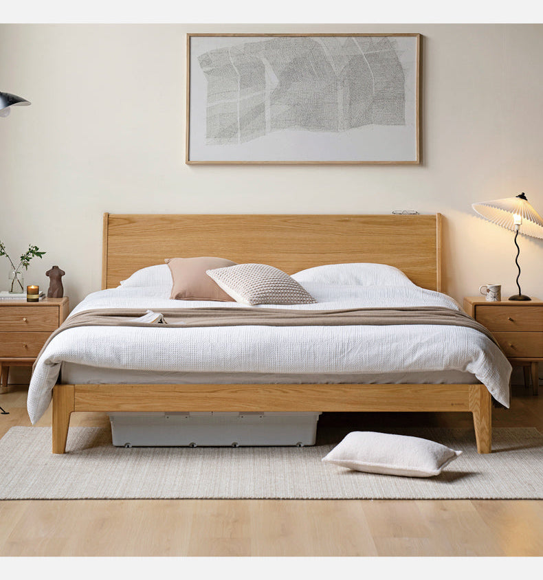 Oak solid wood Bed