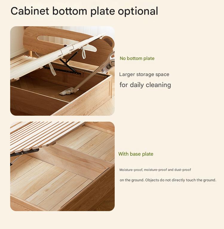 Oak, Beech solid wood Bear night light box bed<