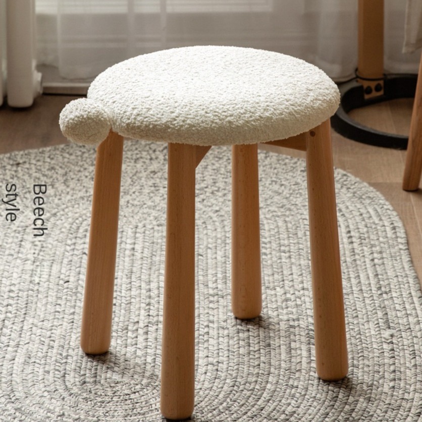 Solid Wood Makeup Stool