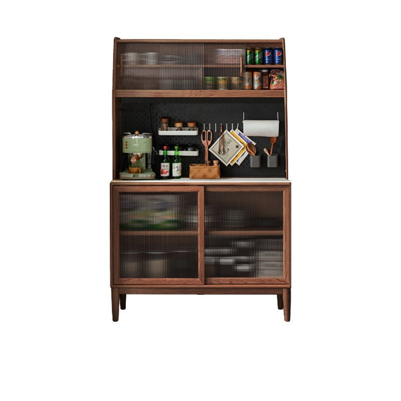 Ash solid wood sideboard high wine cabinet buffet-