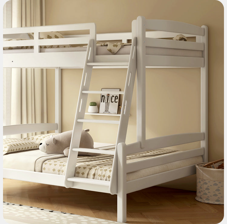 Beech, Birch solid wood children's bunk bed white detachable bed.