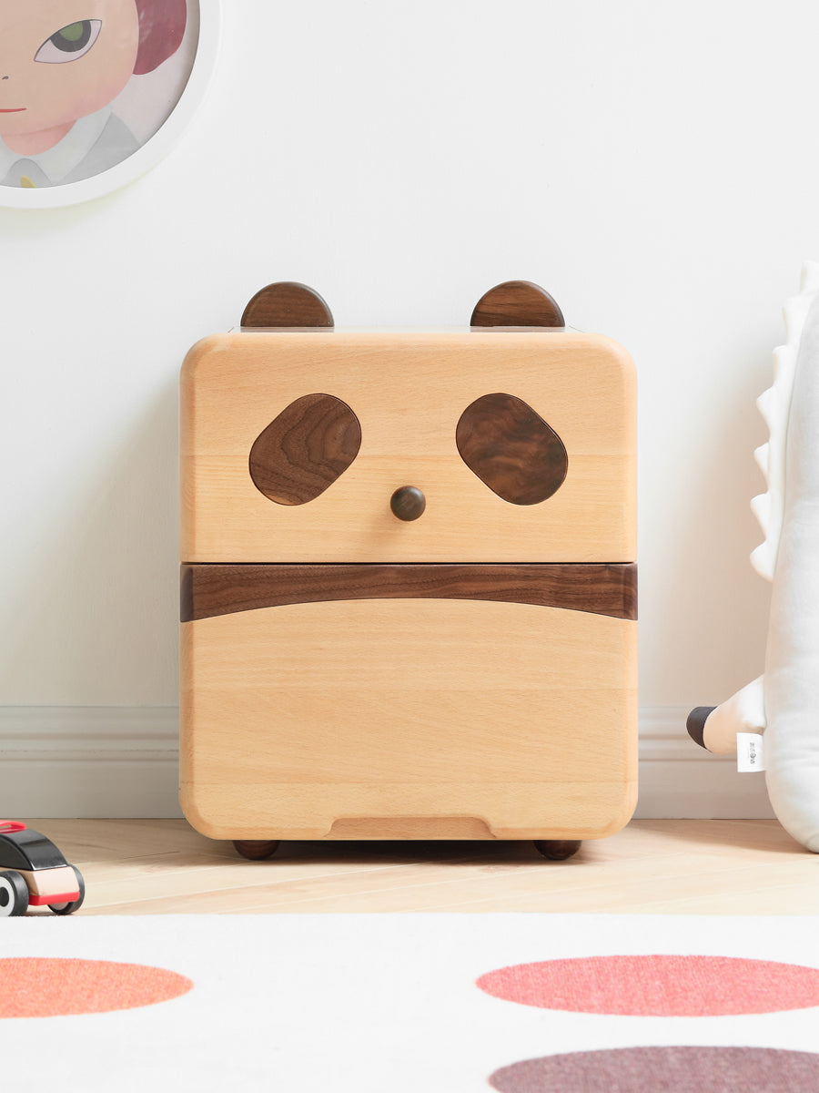 Cartoon nightstand beech solid wood"