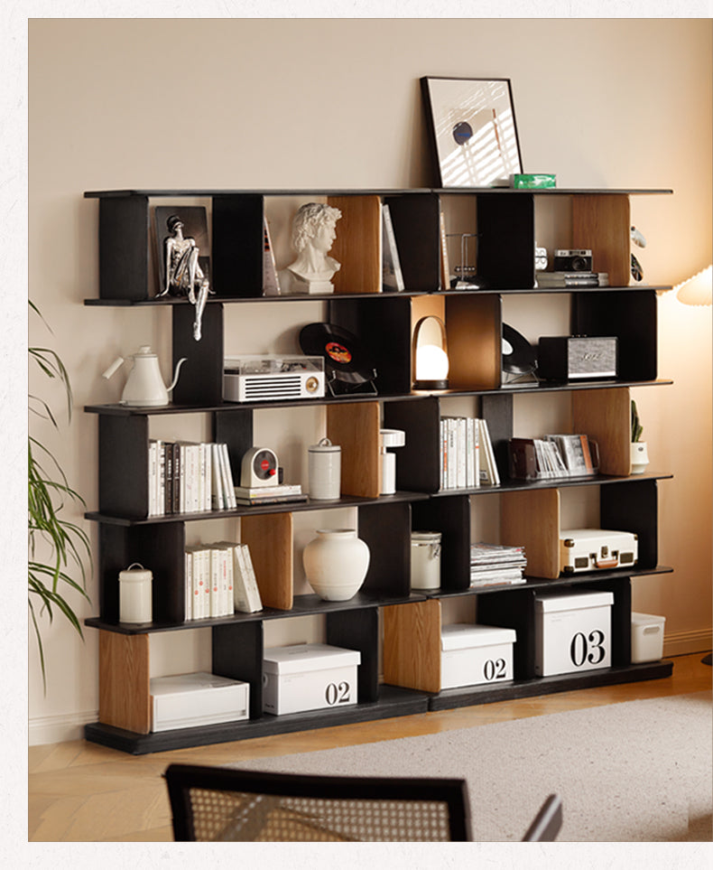 Oak Solid Wood Bookshelf Modern Simple Study Rack