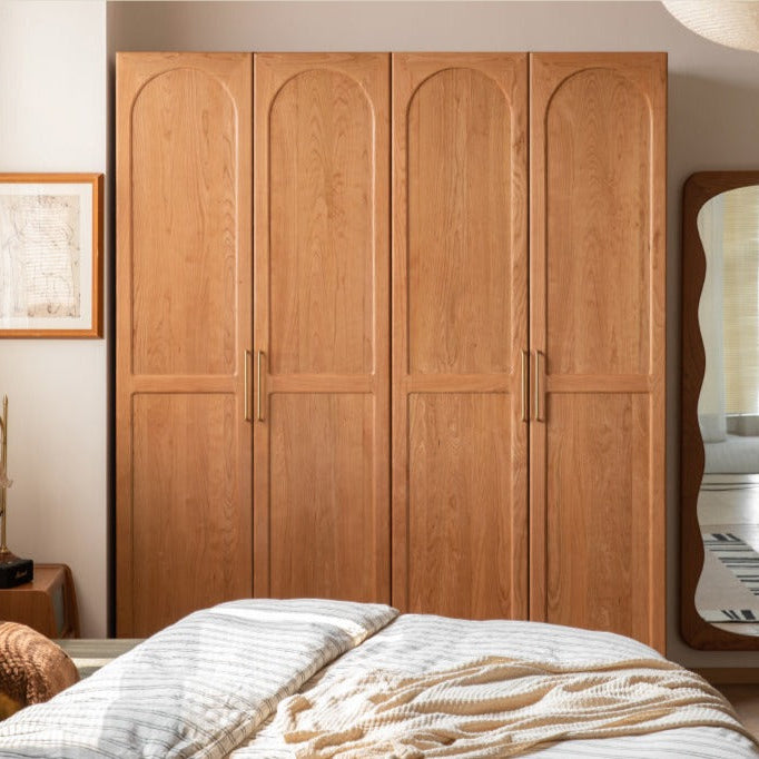 Cherry solid wood Vintage wardrobe