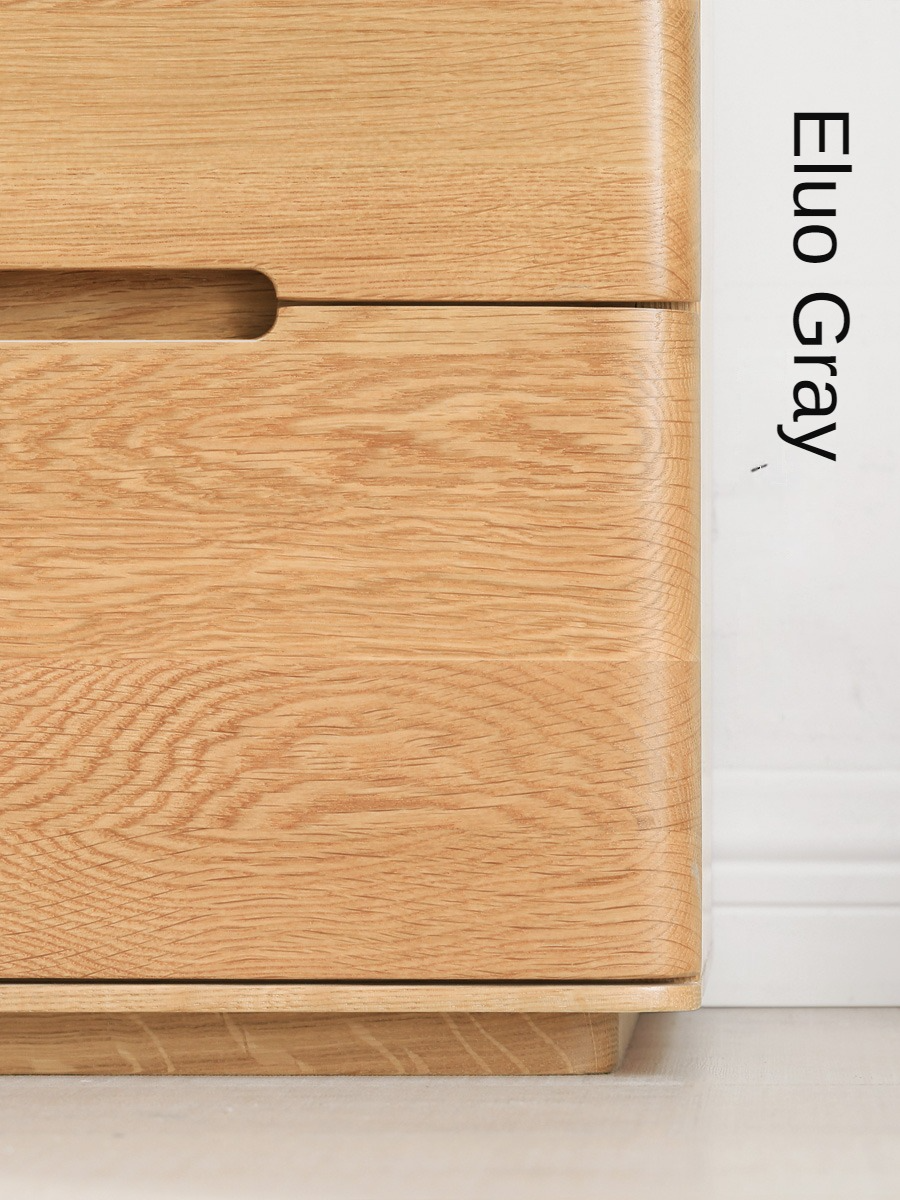 Oak solid wood nightstand Nordic "