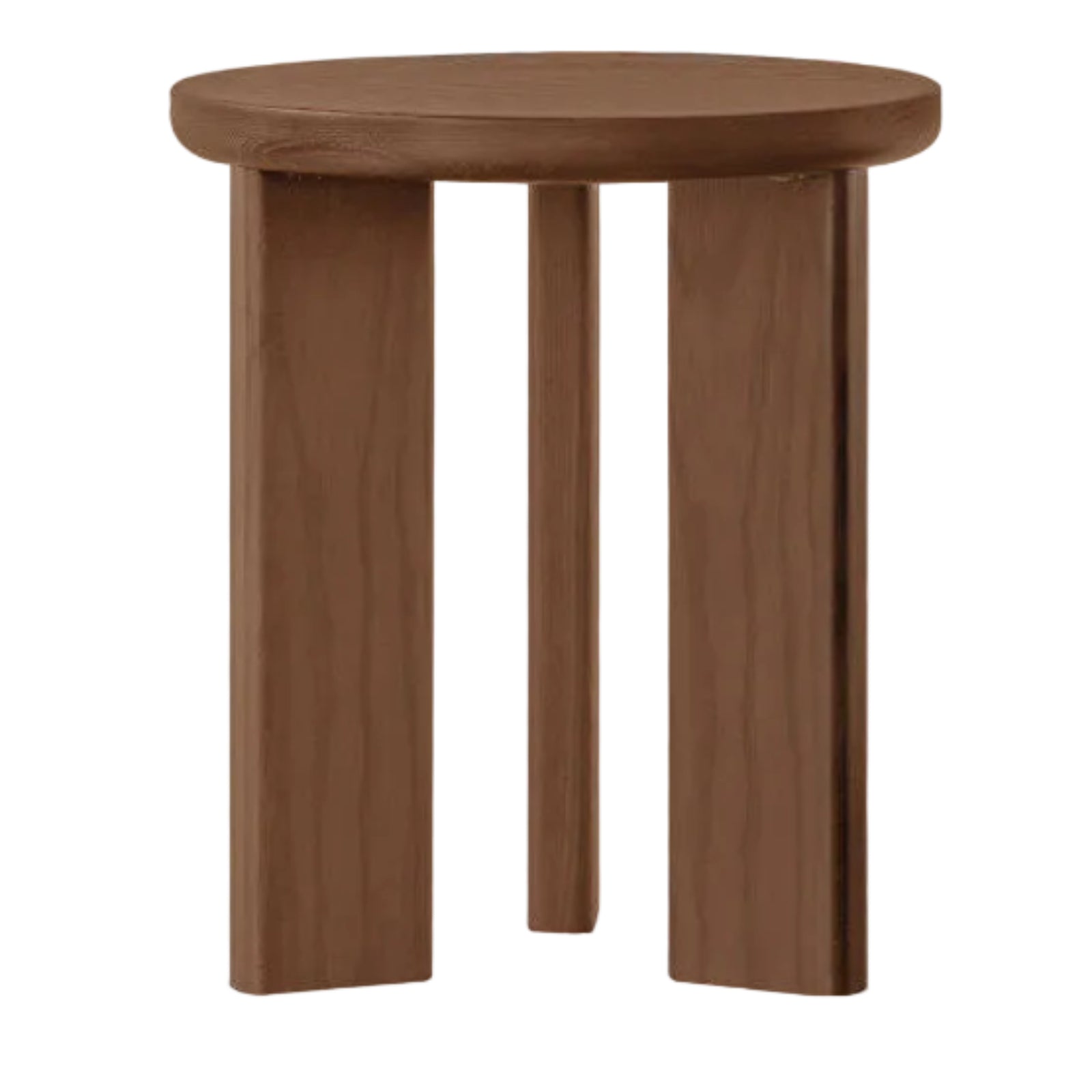 Ash Solid Wood Wabi-Sabi Style Round Side Table