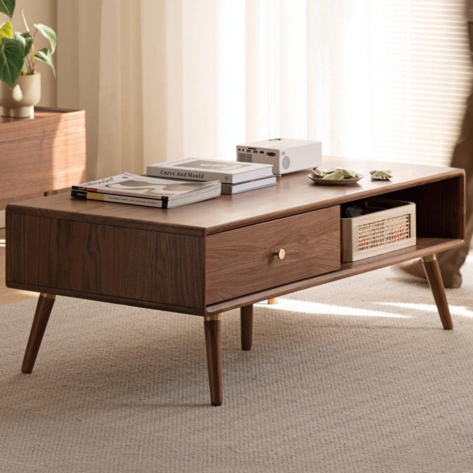 Black Walnut Solid Wood Coffee Table