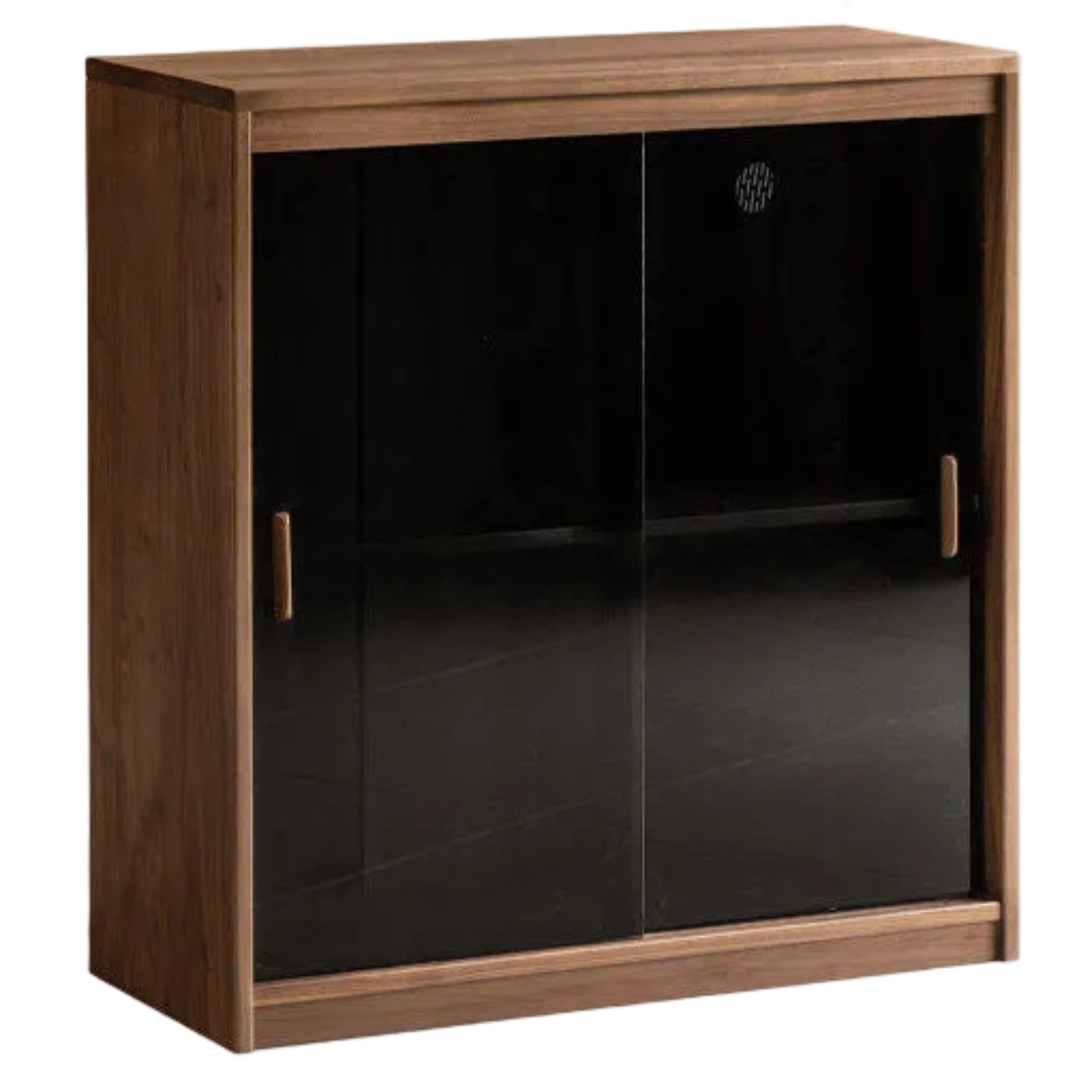 Black Walnut Solid Wood Italian Light Luxury TV Cabinet
