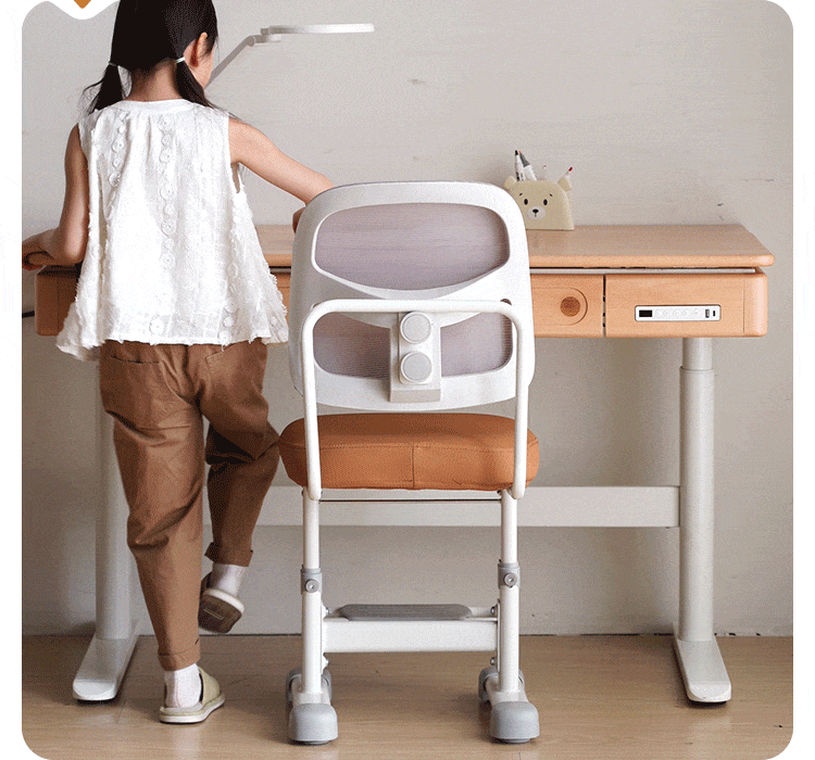 Ergonomic Height-Adjustable Kids Study Chair with Mesh Back and Footrest