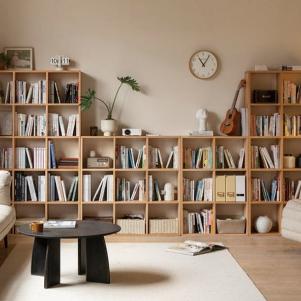 Lattice Bookshelf Oak solid wood"-