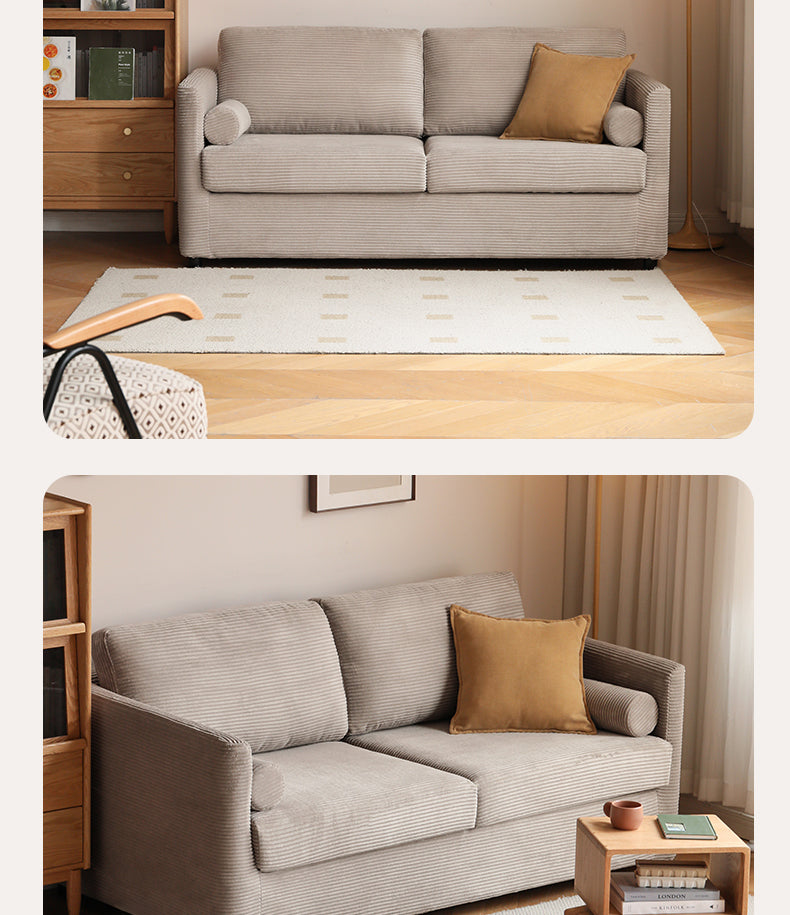 Fabric modern straight double seat sofa