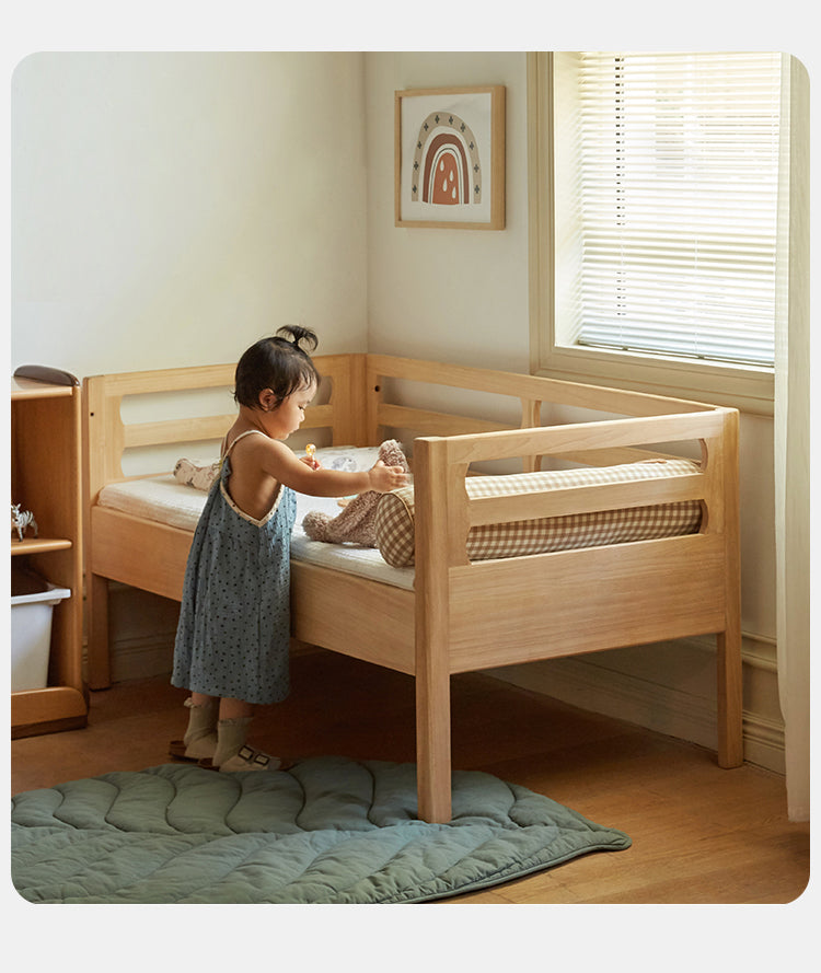 Solid wood children's splicing bed