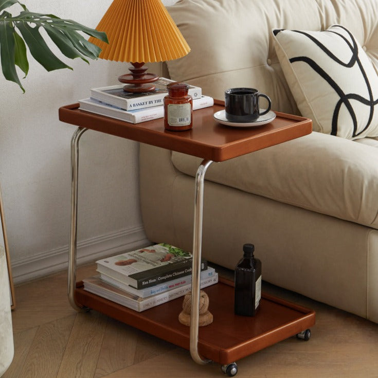 C-type side table modern Ash solid wood"