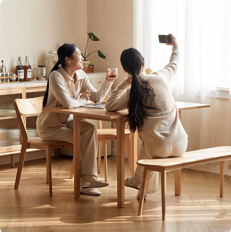 Oak Solid Wood Folding Dining Table