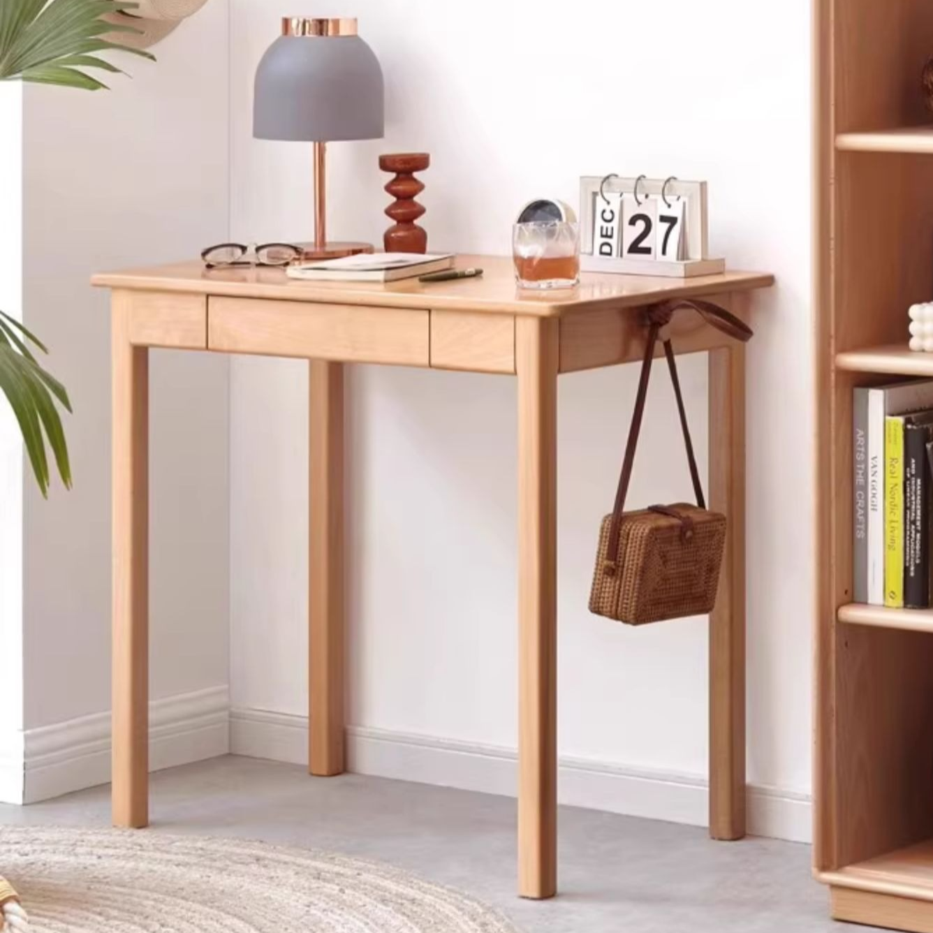 Beech solid wood office desk simple and modern -