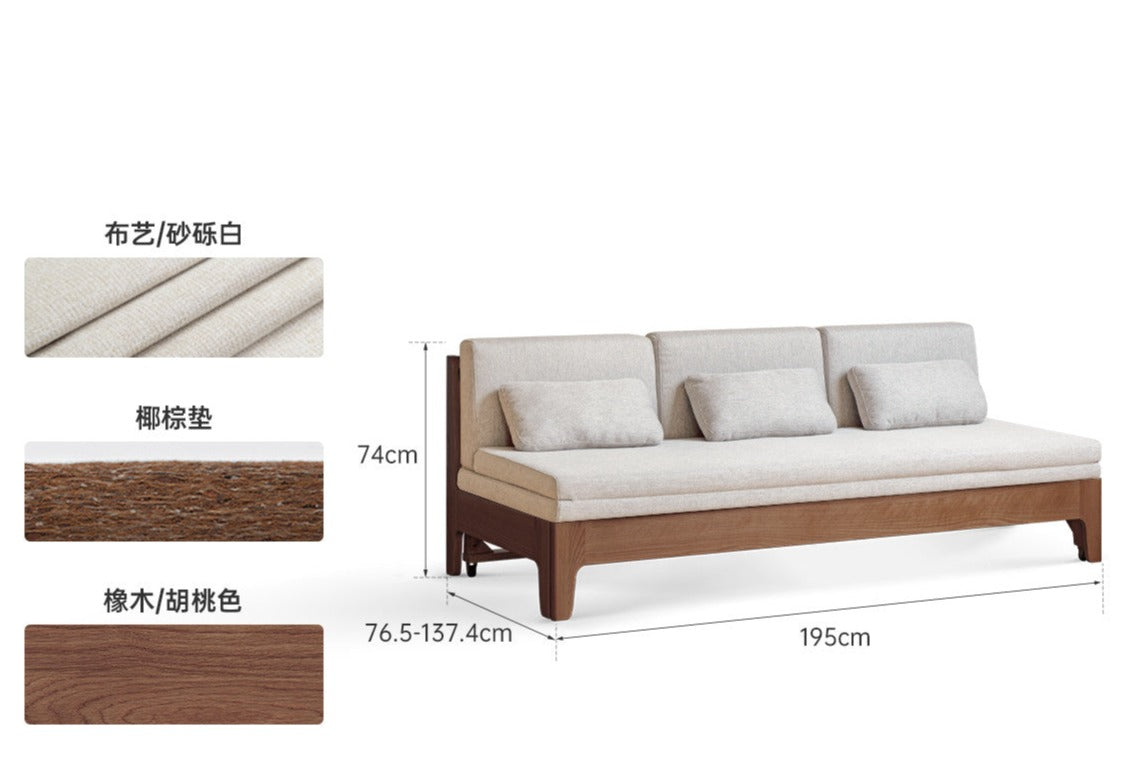Sleeper sofa Oak solid wood