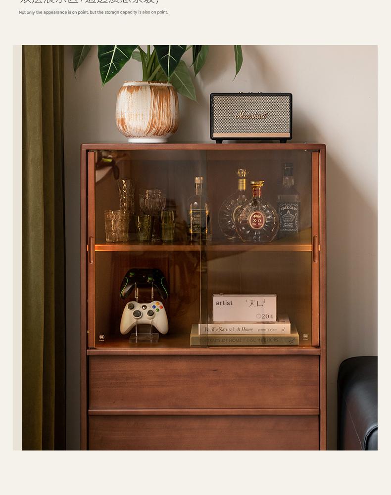 Poplar Solid Wood Middle Ages Side Cabinet