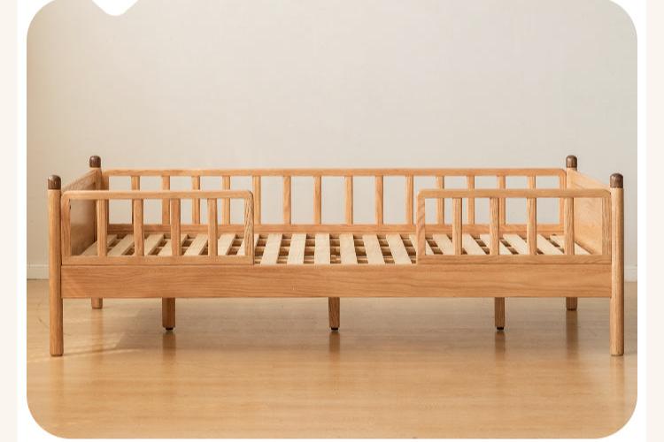 Oak Solid Wood Children's Bed Widened Guardrail<