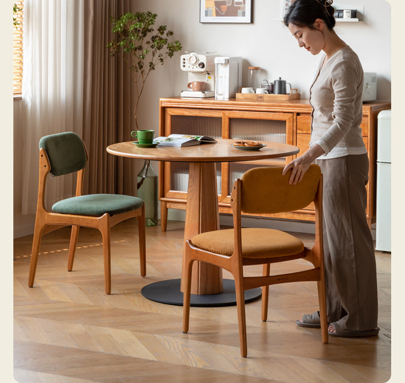 Cherry Solid Wood Soft Dining Chair