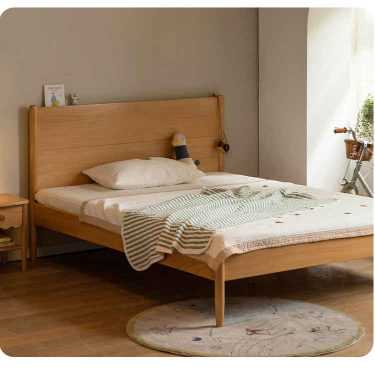 Beech, Oak Solid Wood Children's Soft Single Bed