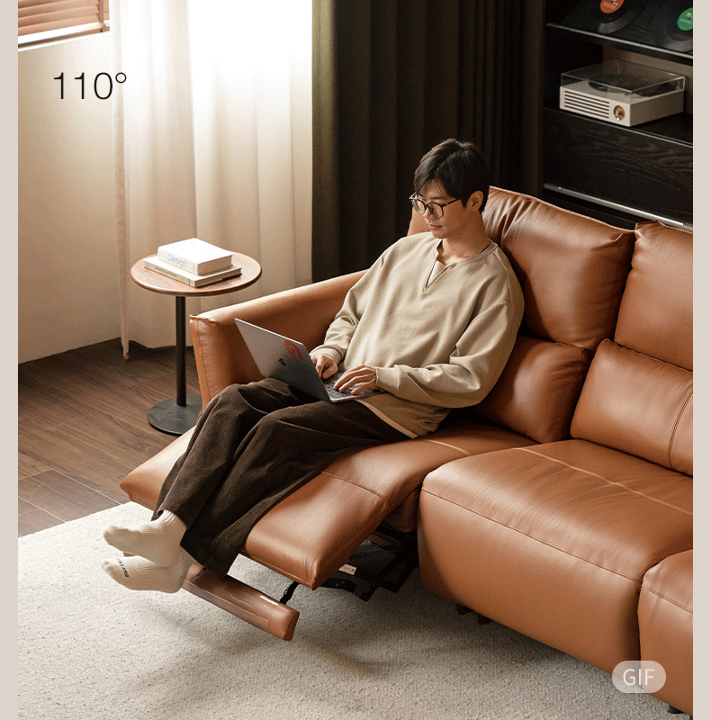 Genuine Leather Electric high back Sofa