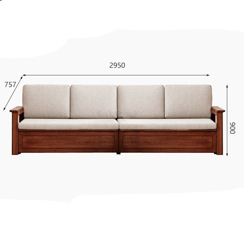 Oak solid wood storage box sofa-