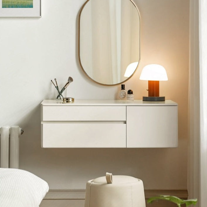 Poplar solid wood dressing table cream style wall-mounted :