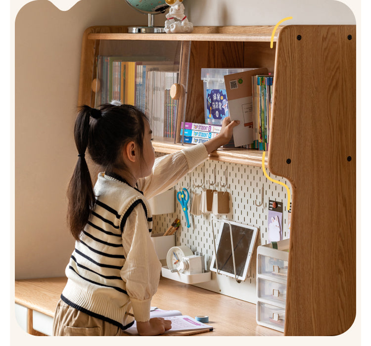 Oak solid wood modern children's study table