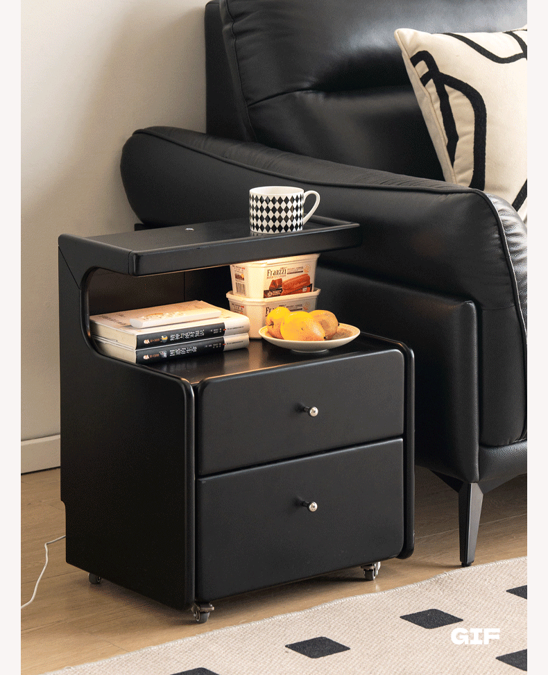 Solid RubberWood Multi Functional Nightstand.