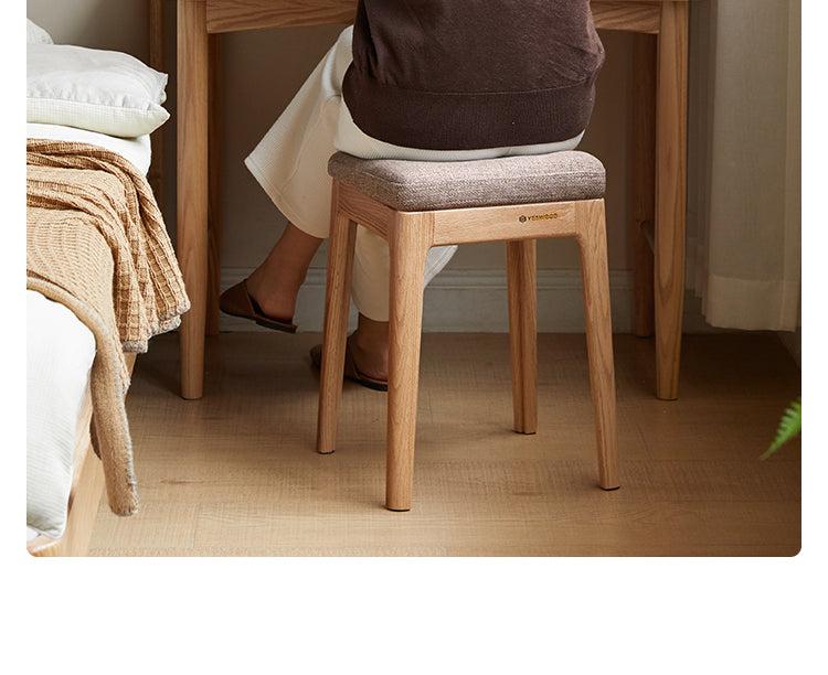 Oak solid wood comfortable soft pack dining stool