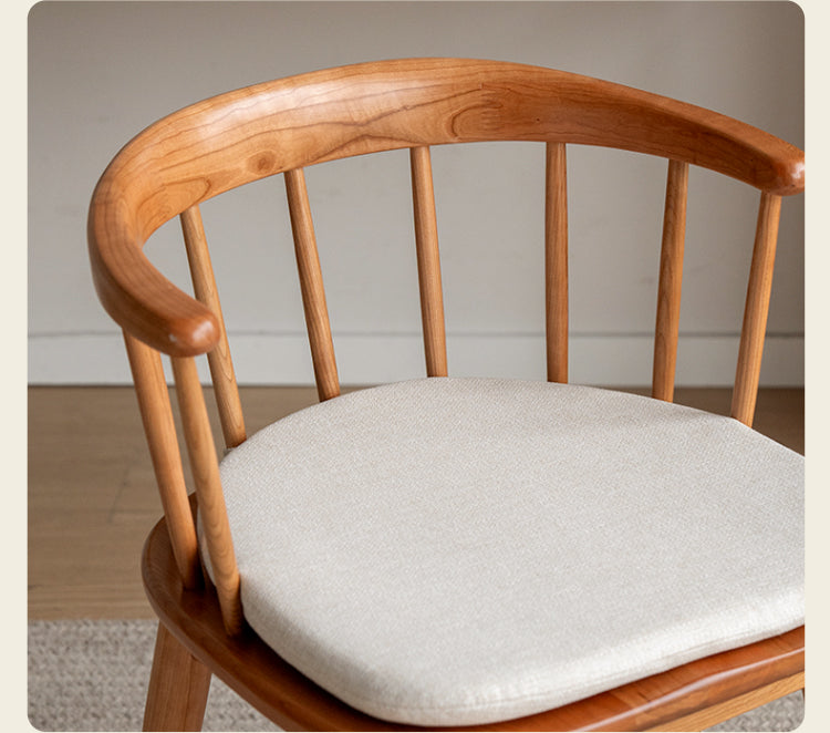 Black Walnut, Cherry Color Solid Wood Rotating Chair