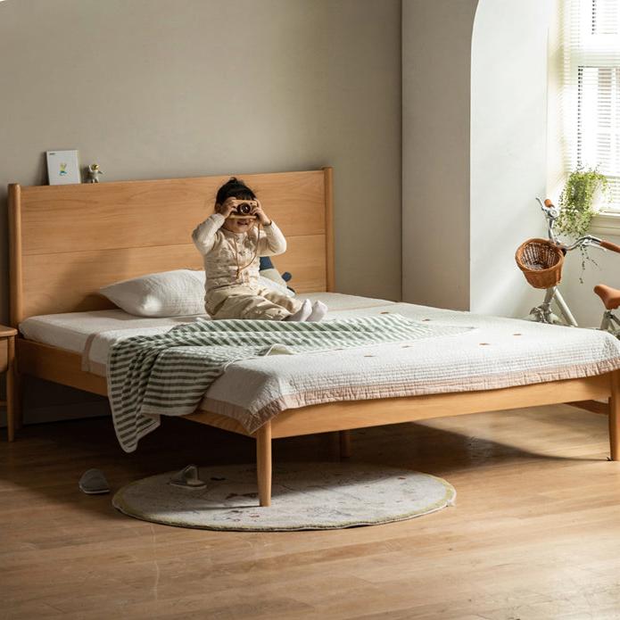 Beech, Oak Solid Wood Children's Soft Single Bed