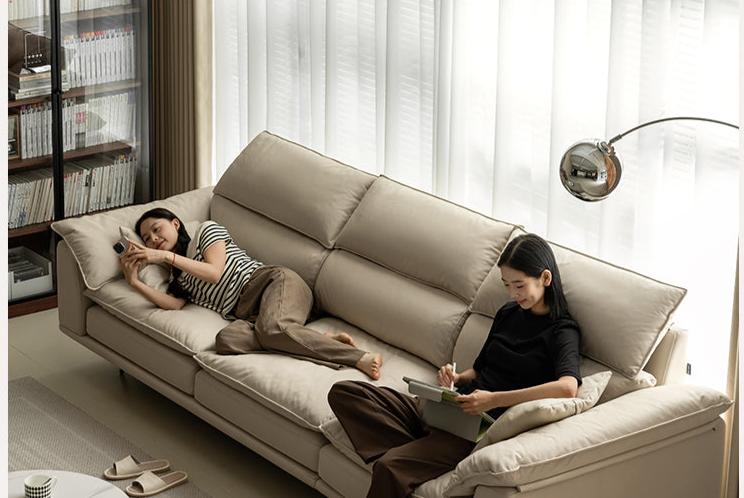 Fabric Modern Three Seat Down Sofa