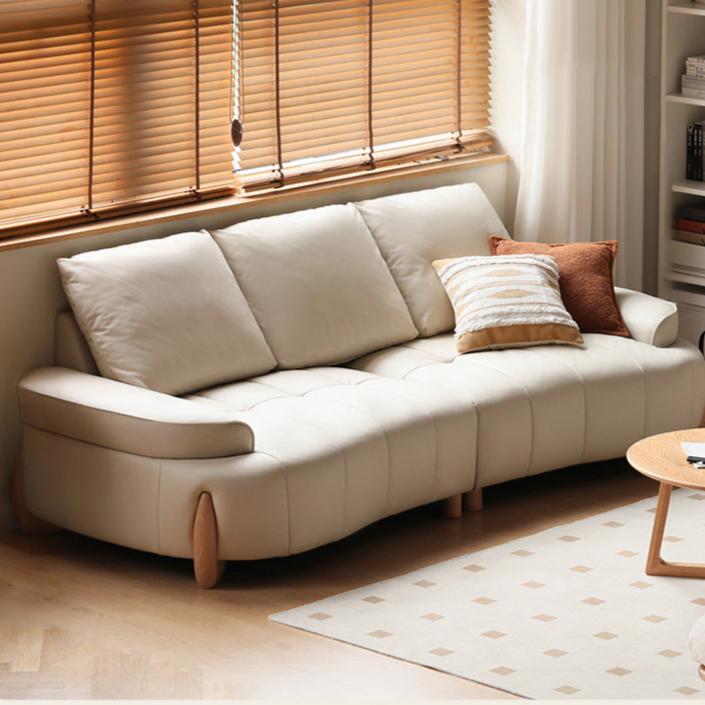 Technology Cloth Fabric Sofa Cream Style