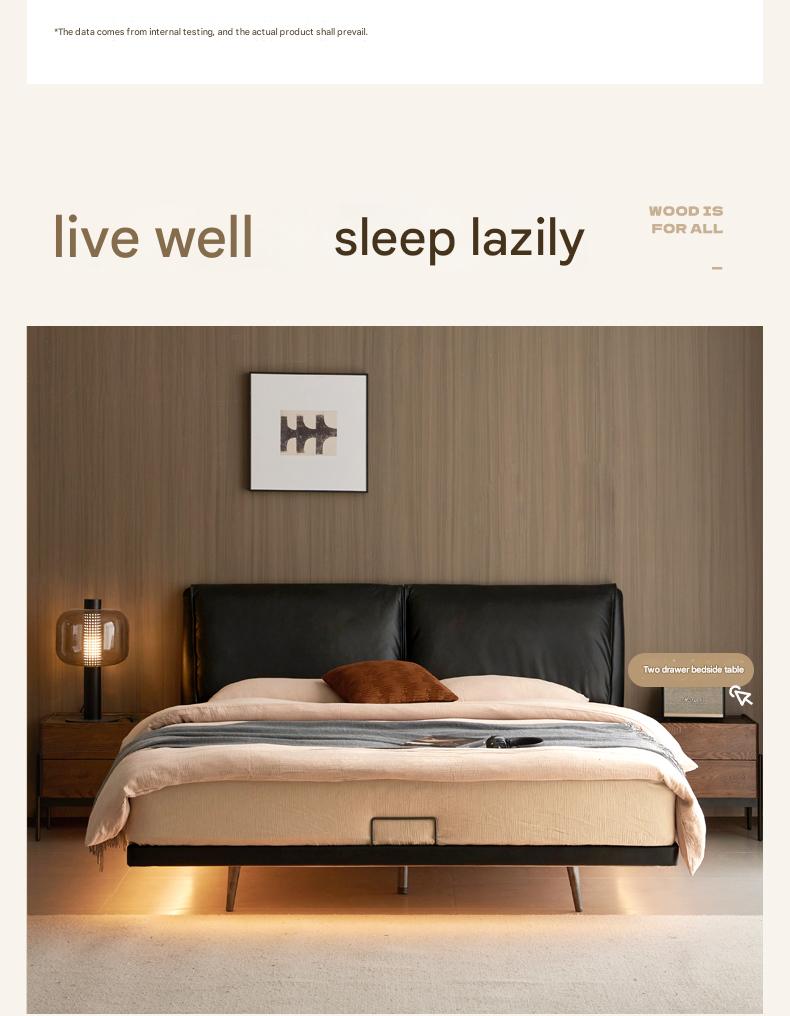 Suspension technology fabric.bed,leather bed with light