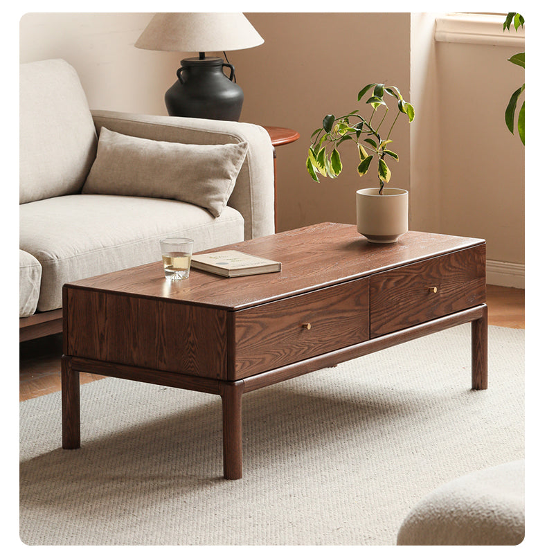 Ash solid wood simple modern coffee table-