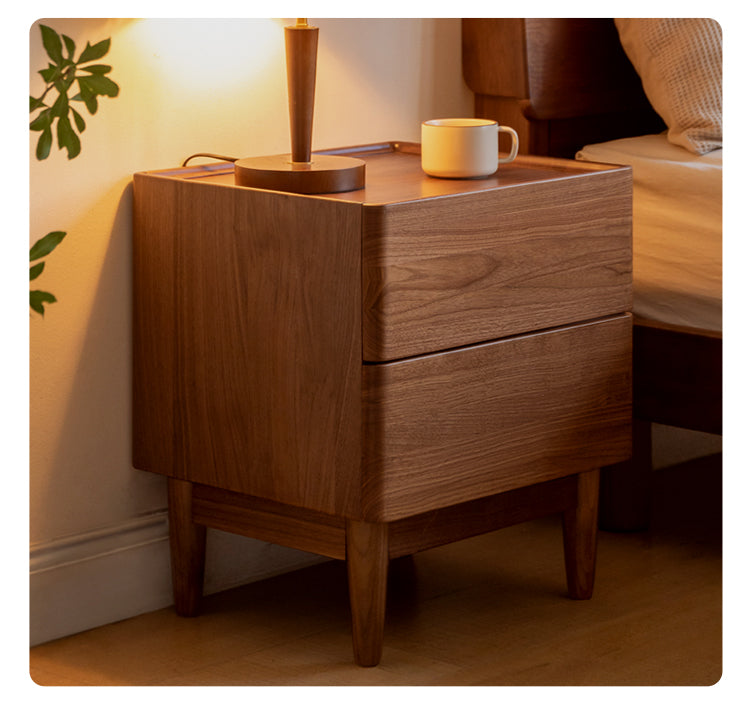 Black walnut, Ash solid wood nightstand