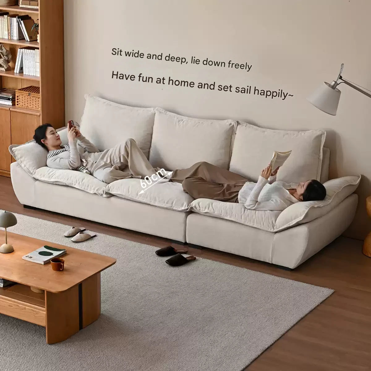 Fabric Coastal-style scratch-resistant sofa