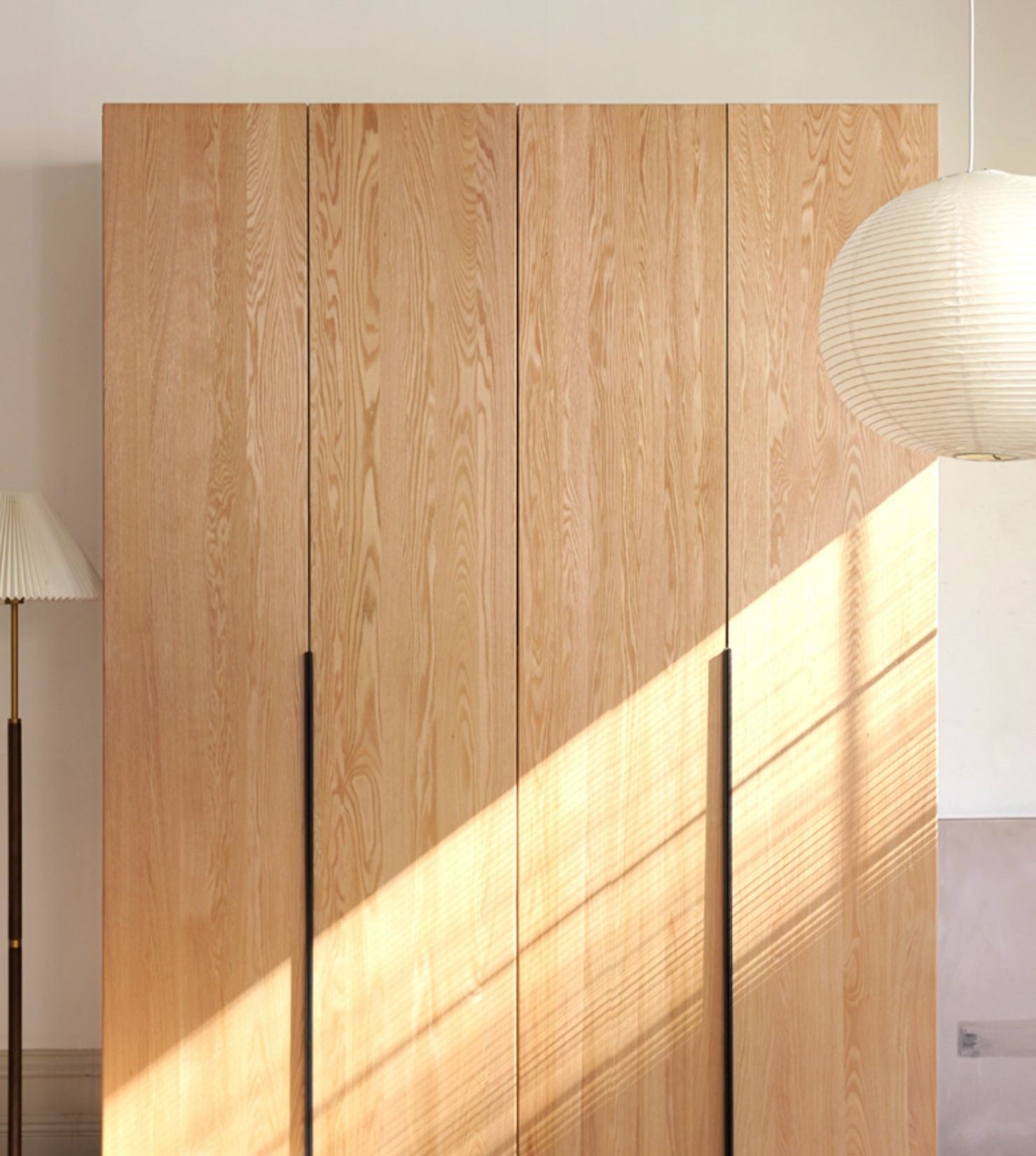 Oak solid wood high wardrobe modern"