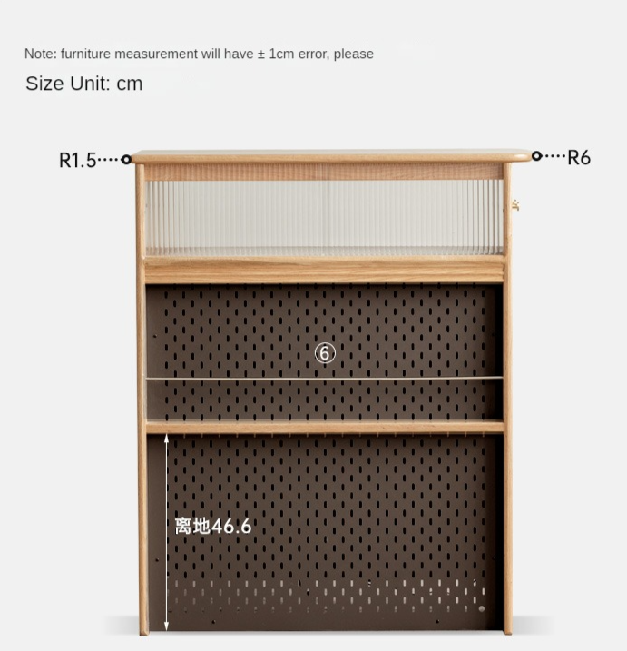 Oak Solid Wood Partition Shoe Cabinet "